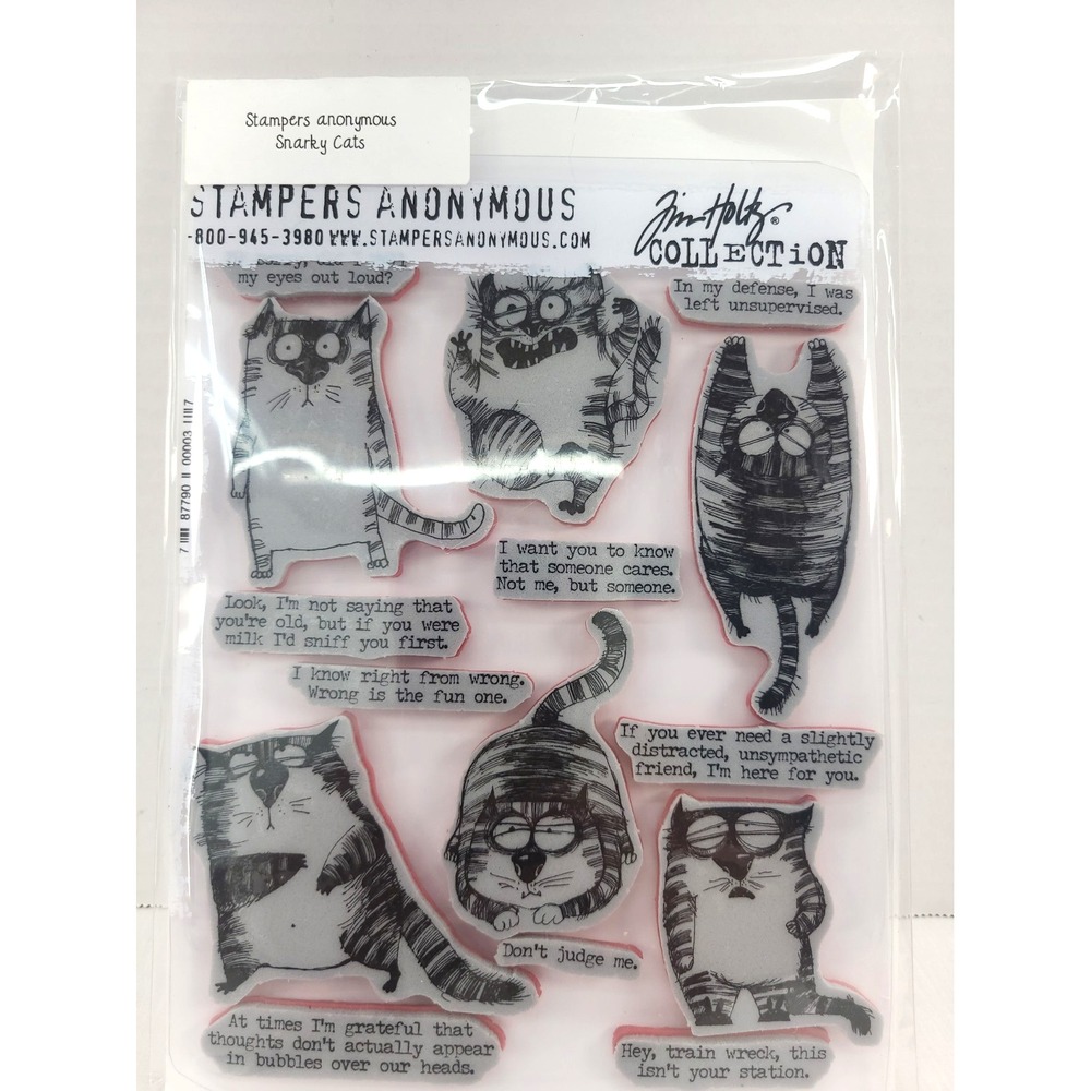 Stampers Anonymous Rubber Stamps Jim Holtz Collection Snarky Cats